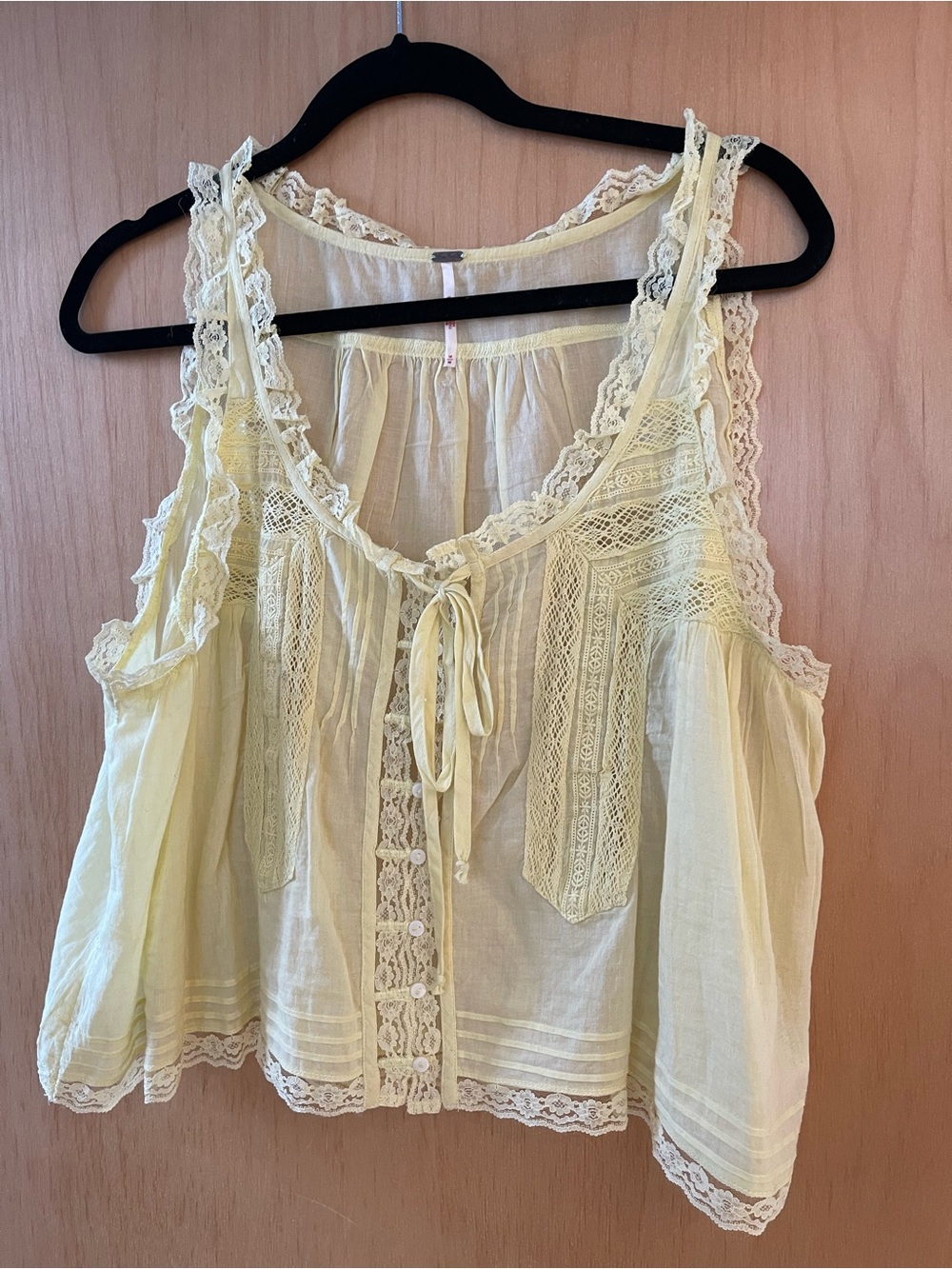 Free People Forevermore Tank top - soft yellow